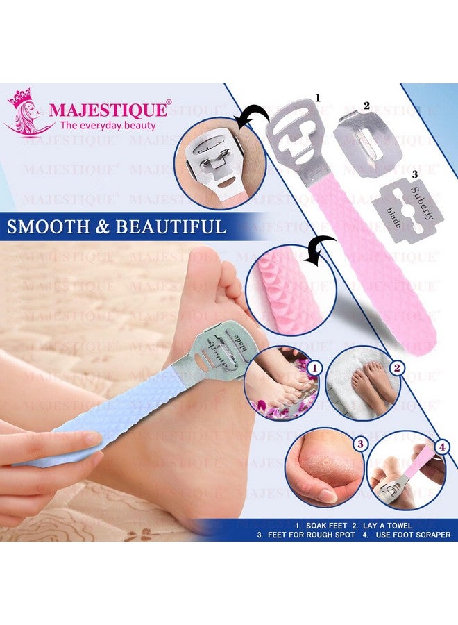 MAJESTIQUE Corn Cutter For Foot, Hard Skin Remover, Callus Remover For Feet, Stainless Steel, 10 Blades - Color May Vary - Image 3