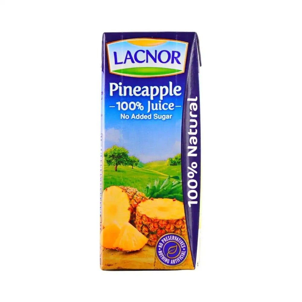 Lacnor Pineapple Juice without Added Sugar- 8X180ml