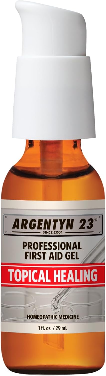 Argentyn 23 Professional Silver First Aid Gel Argentum Metallicum Gel Wound Care Support Topical Skin Care for Soothing Support with Convenient Pump 1 fl oz 30 mL - Image 1