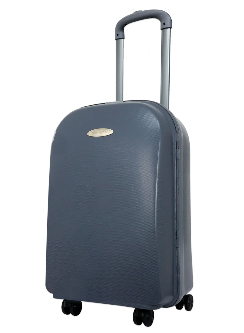 ريفلكشين REFLECTION Hard Luggage, Trolley Bag with PP Plastic Body with Soft 3 Level Adjustable Handle, Grey, 69 cm