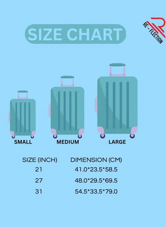 Reflection REFLECTION Hard Luggage, Trolley Bag with PP Plastic Body with Soft 3 Level Adjustable Handle, Grey, 69 cm