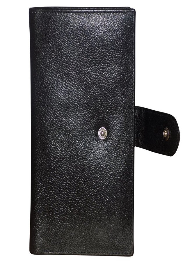 STYLE SHOES Unisex Black Leather Passport Holder||Passport Wallet||Boarding Pass Holder||Mobile Case||Credit/Debit Card Holder||Personal Organiser - Image 1