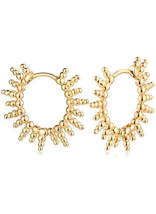 Mevecco - Women Huggie Earrings Gold Hoop 14K Gold Filled Small Simple Handmade Hypoallergenic Everyday Jewelry - Image 1