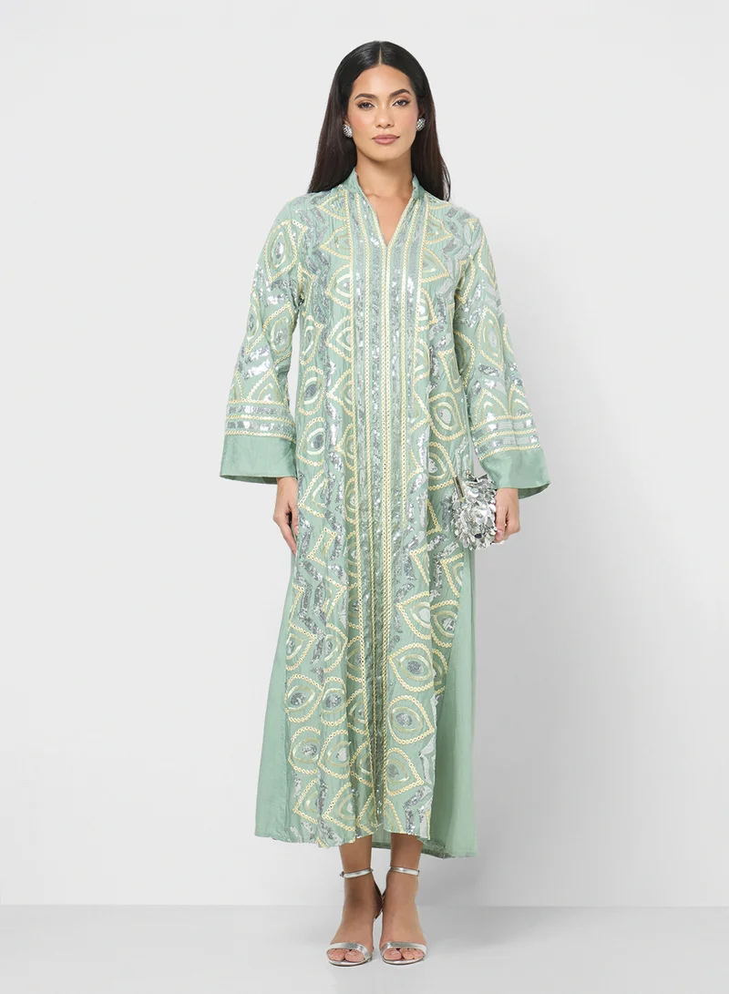 Khizana Embroidered Kaftan