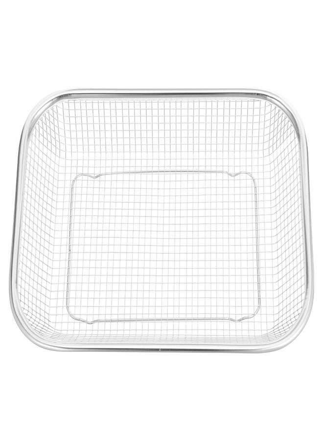 RORPOIR Stainless Steel Rectangular Drain Basket 11.8X8.7X2.4 Inches Kitchen Colander for Washing and Draining Fruits and Vegetables Multi-Purpose Storage Basket - Image 1