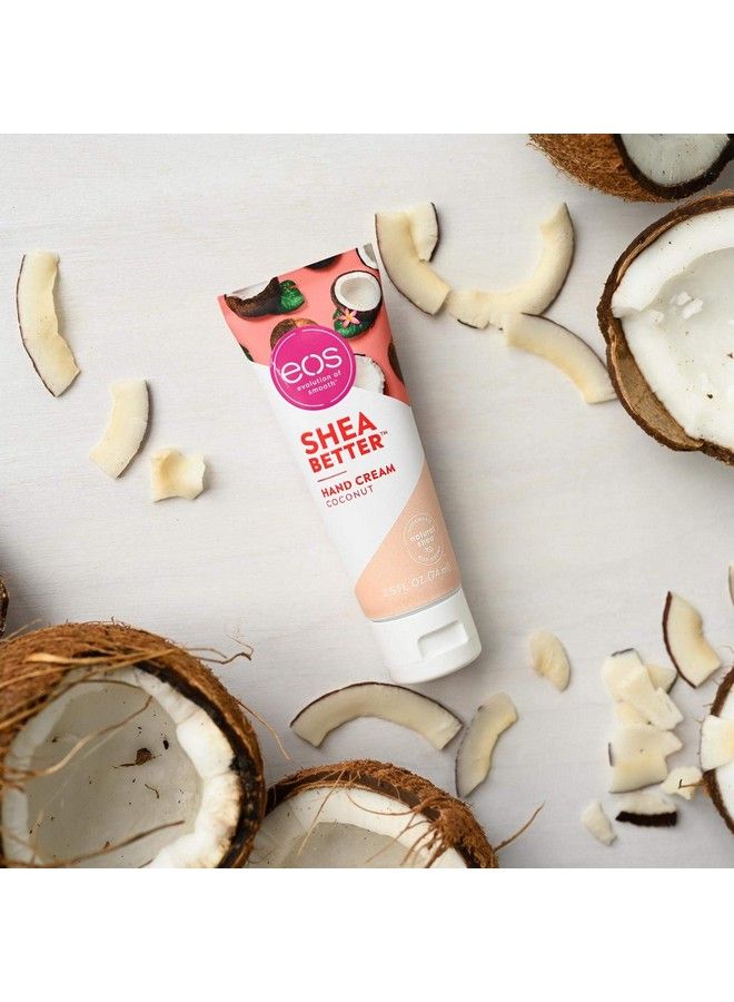EOS كريم يد شيا بيتر بجوز الهند - لوشن طبيعي بزبدة الشيا للعناية بالبشرة - ترطيب لمدة 24 ساعة بزبدة الشيا والزيت 2.5 أونصة قد يختلف التعبئة - Image 3