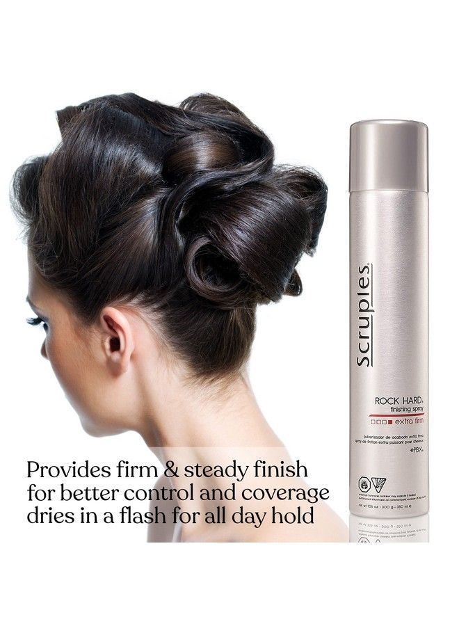 Scruples Rock Hard Finishing Spray Extreme Extra Firm Hold Maximum Control & Shine Lightweight Setting Spray Long Lasting Hairstyle - Image 3