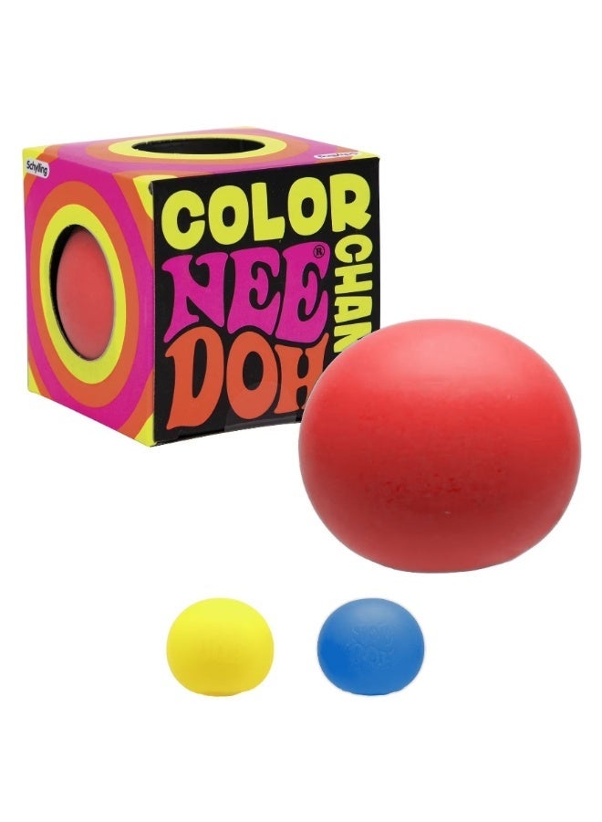 Needoh Squeezable Ball Squishy Toy  - Sensory Fidget Toy for Kids & Adults, Calming Squishy Stress Relief Ball—Red - Image 1