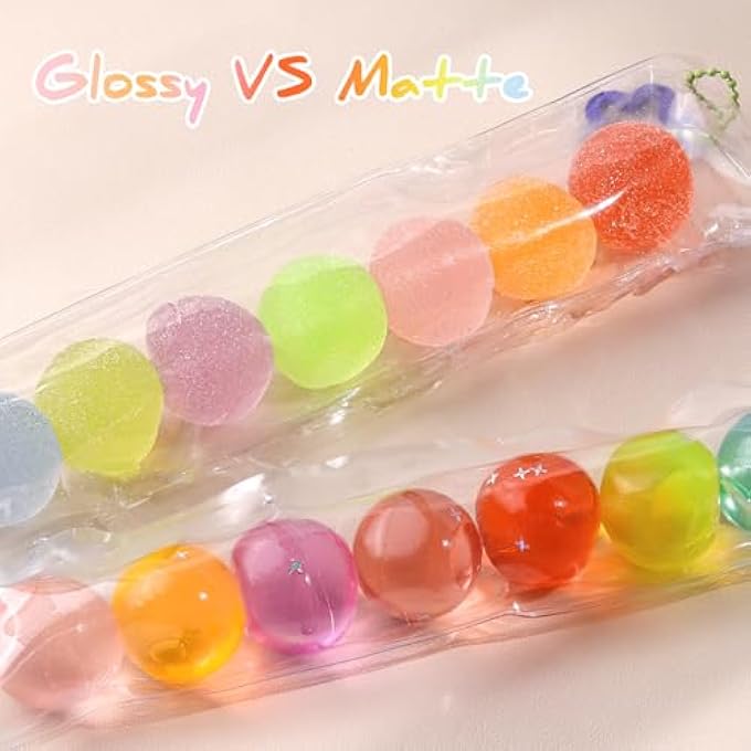 Anboor Candy Shaped Squishies 2 Pack Rainbow Round (Shiny & Matte) Soft Fidget Toys for Kids & Adults Kawaii Party Favors - Image 3