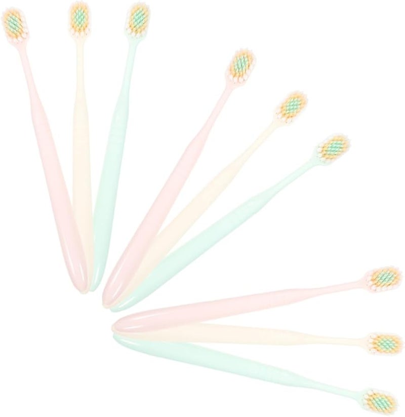 PartyKindom 9 Pack Soft Bristle Toothbrushes Wide Brush For Adults And Gums Comfortable Cleaning - Image 2