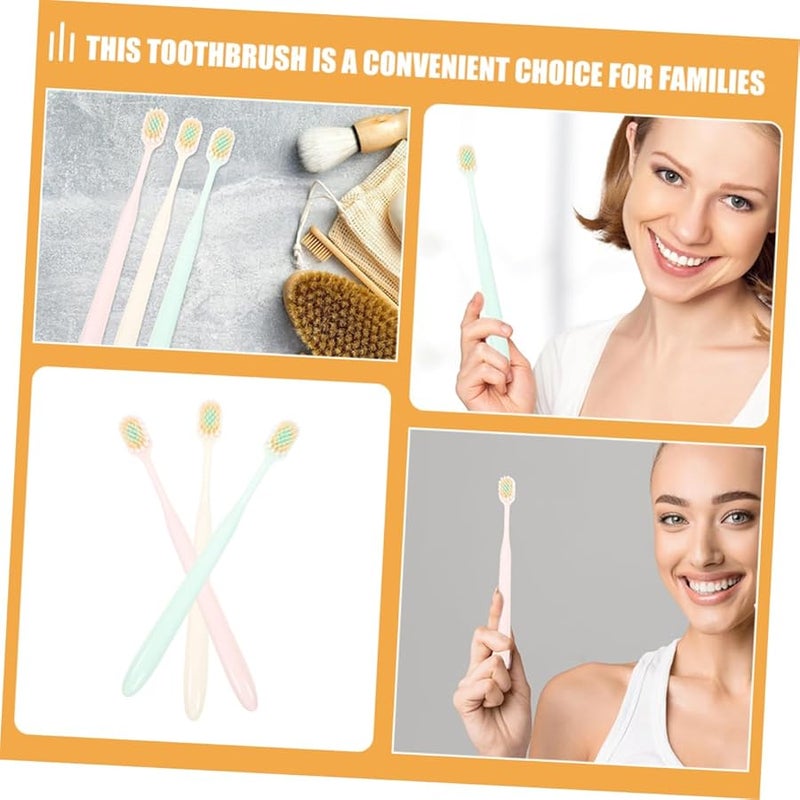 PartyKindom 9 Pack Soft Bristle Toothbrushes Wide Brush For Adults And Gums Comfortable Cleaning - Image 4