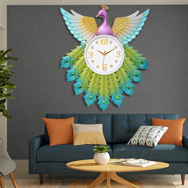 Harbour Analog Latest Stylish New Models Wall Clock with Photo Frames for Home Living Room Hall Bedroom (Size Height 58 CM X Width 48 CM)- Home Decor Big Size Wall Clock Mz 921 AZ 5 - Image 5