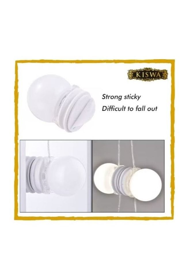 Generic Vanity MakeUp Mirror With LED Light White Clear Silver  - Image 2