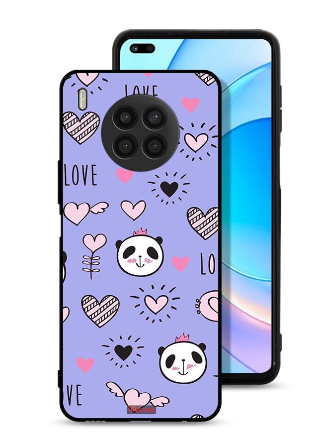 Tolwak Honor 50 Lite Protective Case Cover Love And Panda Doodle - Image 1