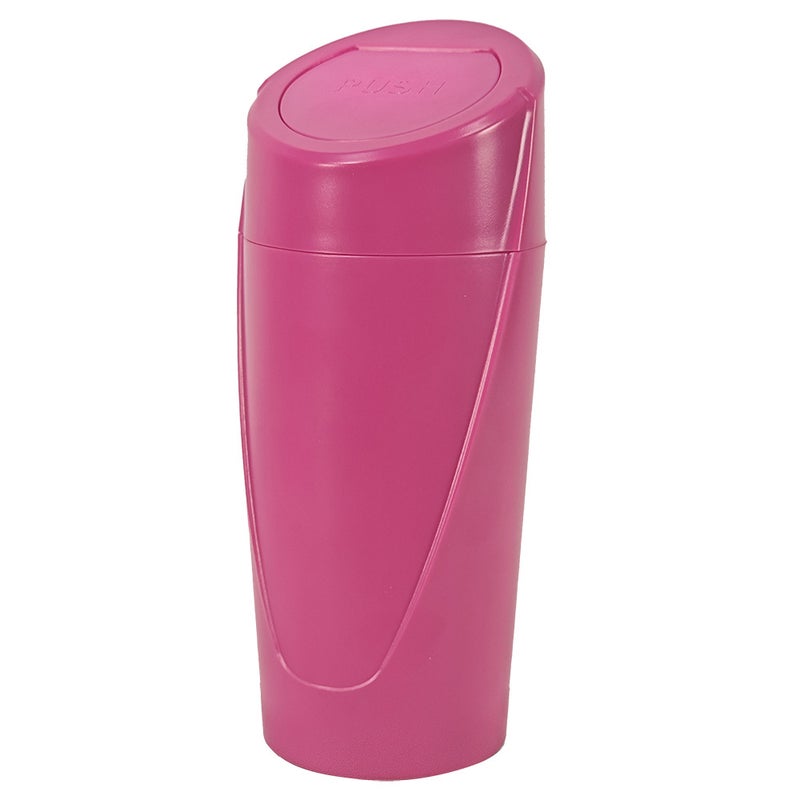 Generic Multi-Functional Car Bin with Lid Mini Trash Can [Rose Red] Car trash can 