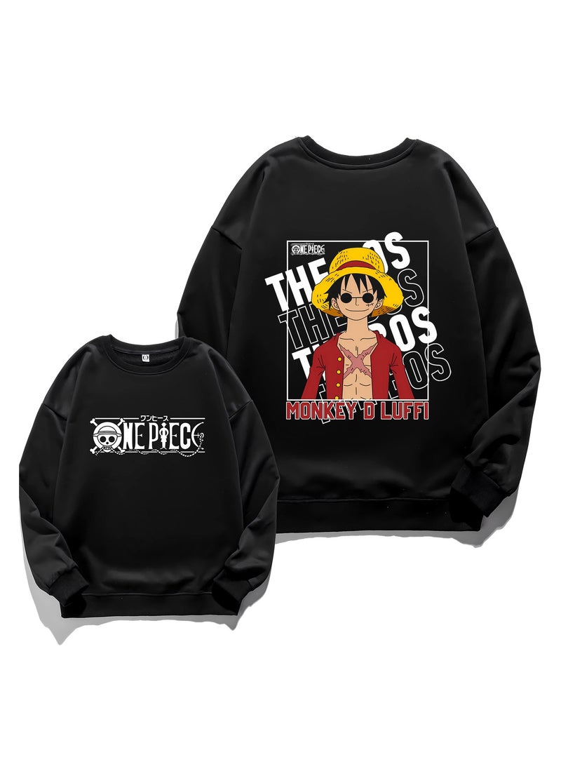 KUYING New One Piece Retro Washed Round Neck Hoodie  - Image 1