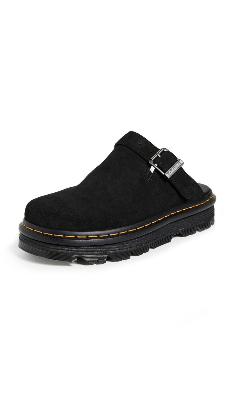 Dr. Martens Unisex Zebzag Mule, Black Eh Suede, 7UK, 9 US Women/8 US Men - Image 1