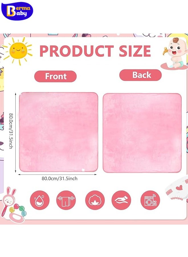 Berma Baby Hooded baby towel, toddler bathrobe, soft baby towel, newborn blanket, coral fleece shawl bath towel, swimming towel, soft and super absorbent towel for baby boys and girls, 80*80 cm  - Image 2