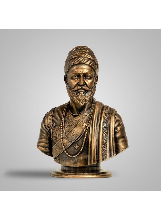 SILAII Chhatrapati Shivaji Maharaj Sculpture - 5 INCH, Antique Bronze Colour - Image 5