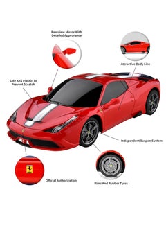 RASTAR 1:24 Scale Official Licensed Ferrari 458 Speciale A Electric Remote Control Sport Racing Hobby Toy Car, RC Car Model Vehicle Gift for Boys, Girls, Teens and Adults - Red  - Image 3