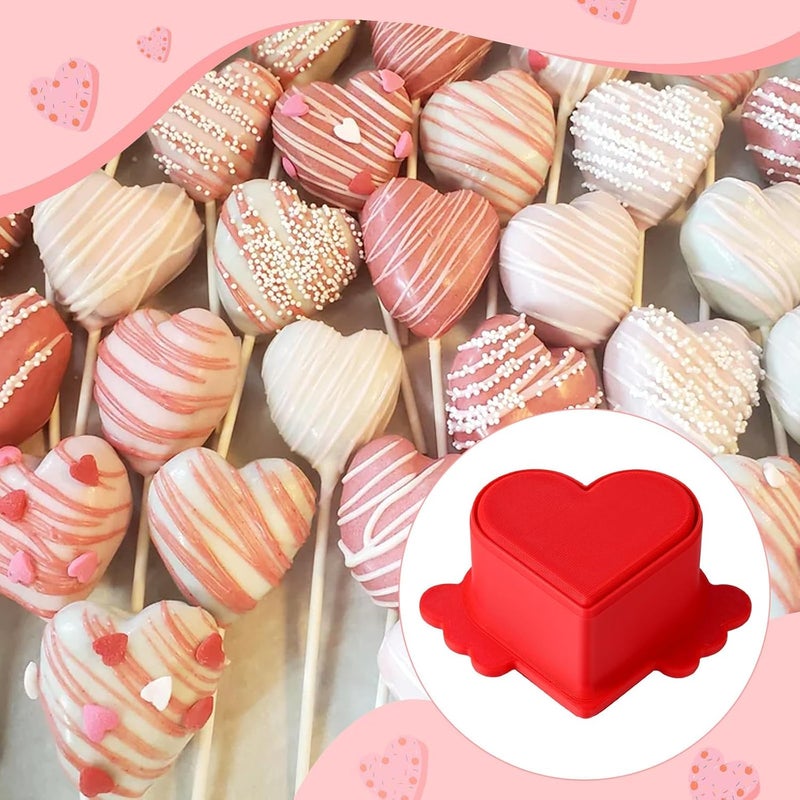 Professional Baking Tool Round and Heart Shape Cake Cutter Mold Set with Pushers for Uniform Dessert Pastries Shape Round Cake Making Tool Set with Pushers - Image 5