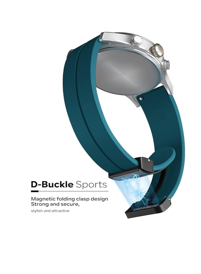 New Version Magnetic Buckle Soft Silicone Sport Band for Redmi Watch 5 Lite Smart Watch Men Women - Turquoise