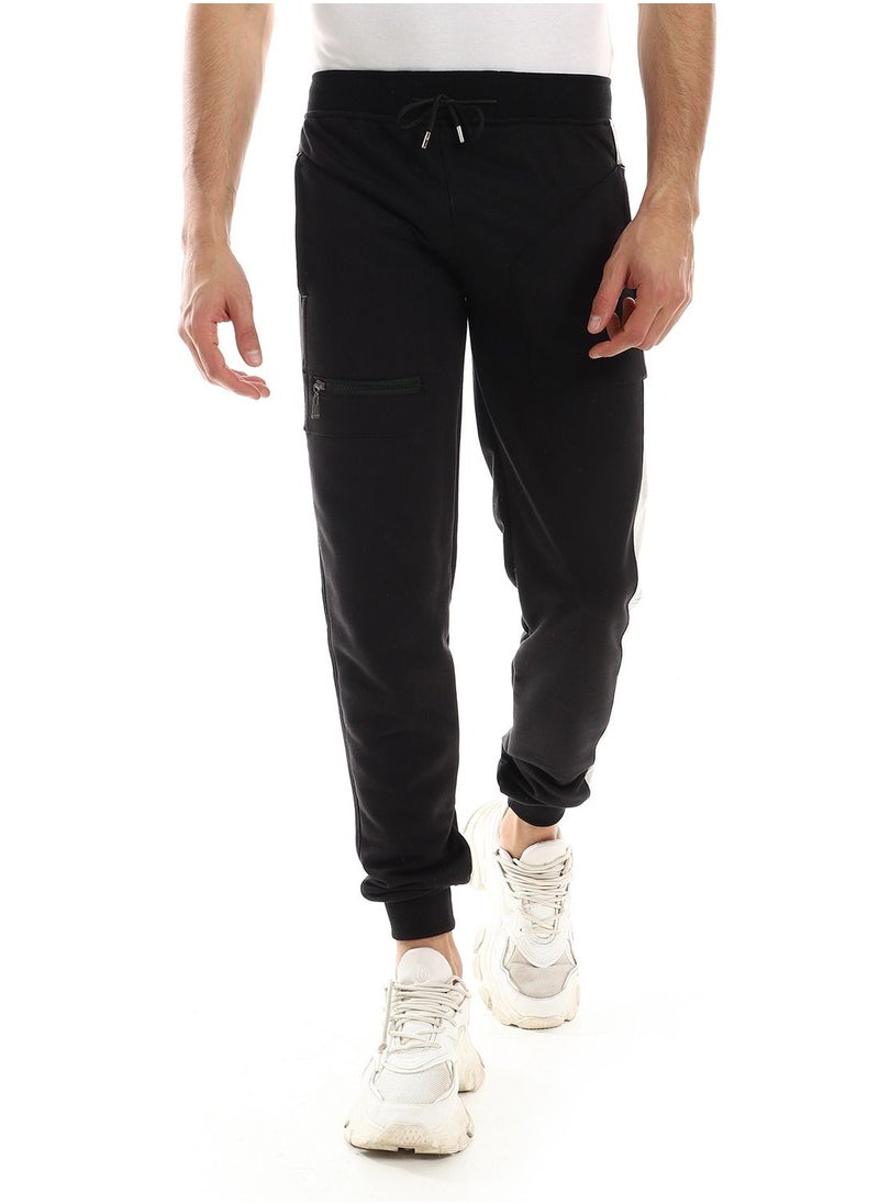 Caesar Detailed Casual Sweatpants With Printed Side  - Image 1