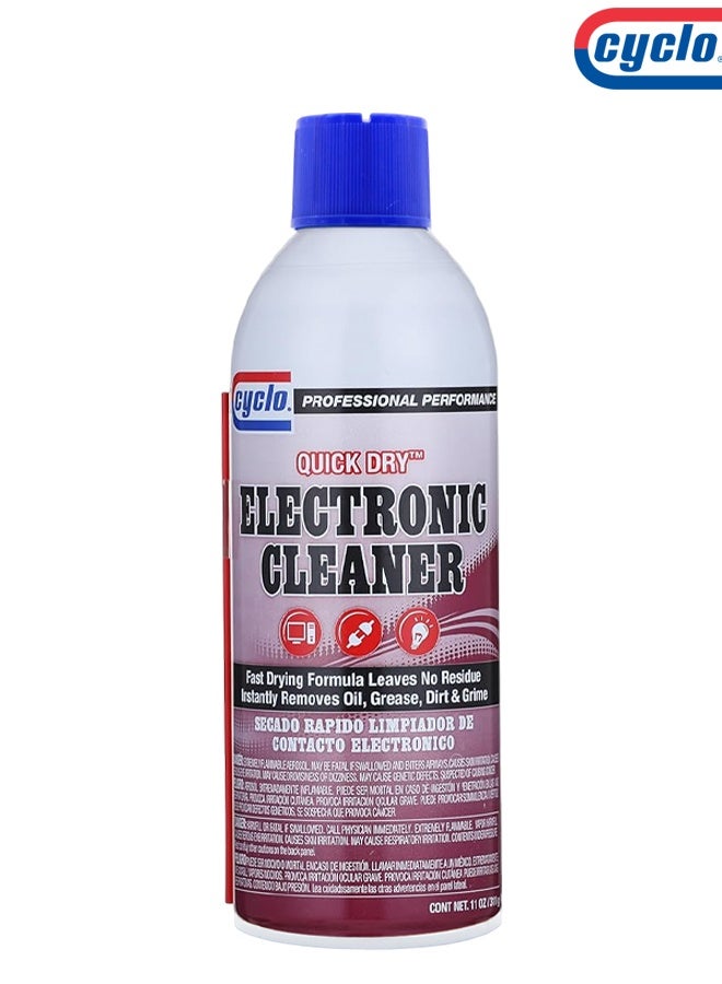 Cylo Cyclo Quick Dry Electronic Cleaner 311g (C87) | Fast-Drying Non-Conductive Spray | Removes Oil, Grease, Dirt & Flux from Sensitive Electrical & Electronic Components | Leaves No Residue | Smart Straw Design - Image 2