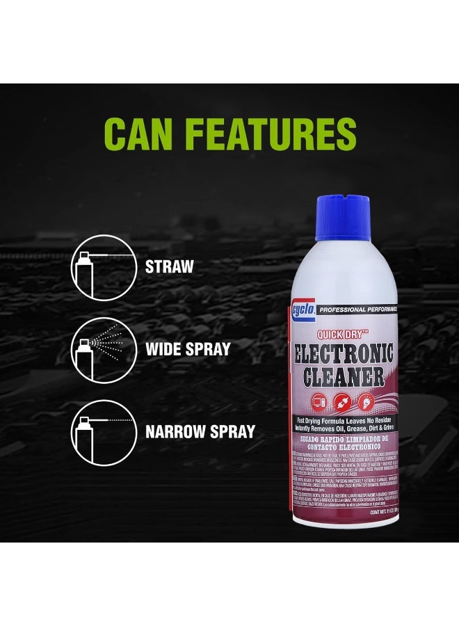Cylo Cyclo Quick Dry Electronic Cleaner 311g (C87) | Fast-Drying Non-Conductive Spray | Removes Oil, Grease, Dirt & Flux from Sensitive Electrical & Electronic Components | Leaves No Residue | Smart Straw Design - Image 4