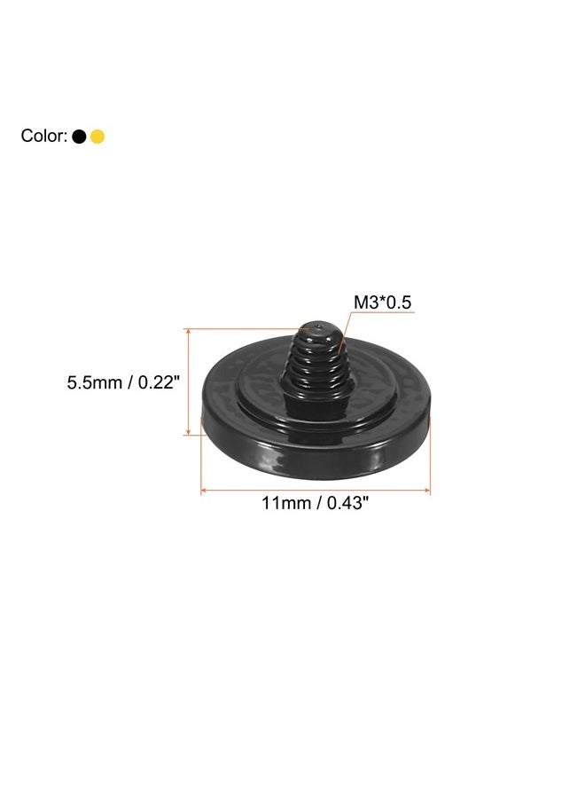 PATIKIL - Camera Shutter Button, 2 Pack Soft Shutter Release Button Pure Copper Camera Button Concave, Black/Yellow - Image 1