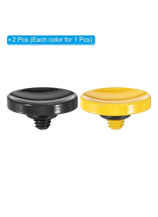 PATIKIL - Camera Shutter Button, 2 Pack Soft Shutter Release Button Pure Copper Camera Button Concave, Black/Yellow - Image 1