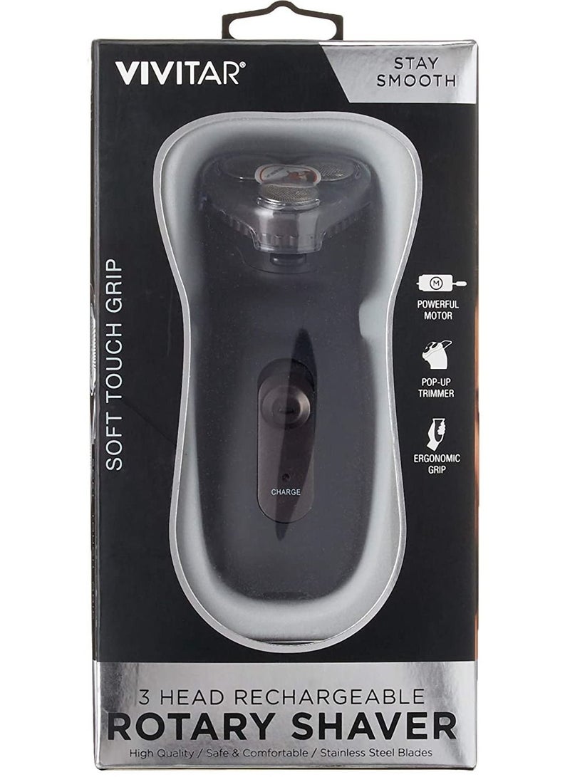 VIVITAR 3 HEAD RECHARGEABLE ROTARY SHAVER - Image 2
