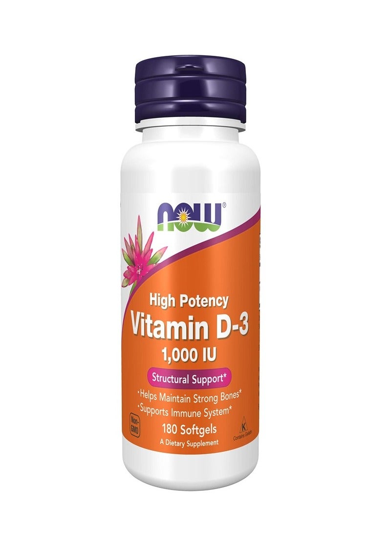 Now Vit D3-1000 Iu Softgel 180s