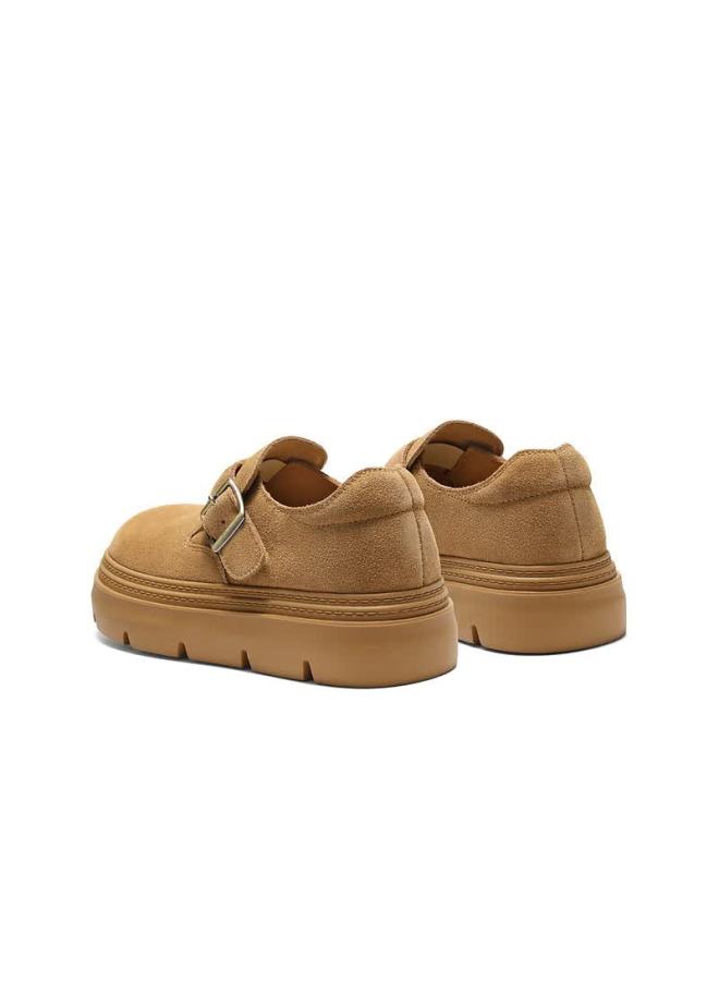 Belle Women's Thick-soled Warm Furry Shoes Winter Double-layer Cowhide Retro Birkenstock Jd009dm5 Brown Single Lining Size 37 - Image 5