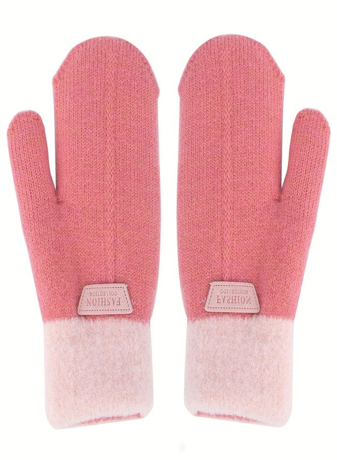 Mealah Kids Winter-Warm-Knit-Mittens for Boys-Girls - Double Layer Thick Warm Outdoor Gloves for 5-10Years Kids - Image 1