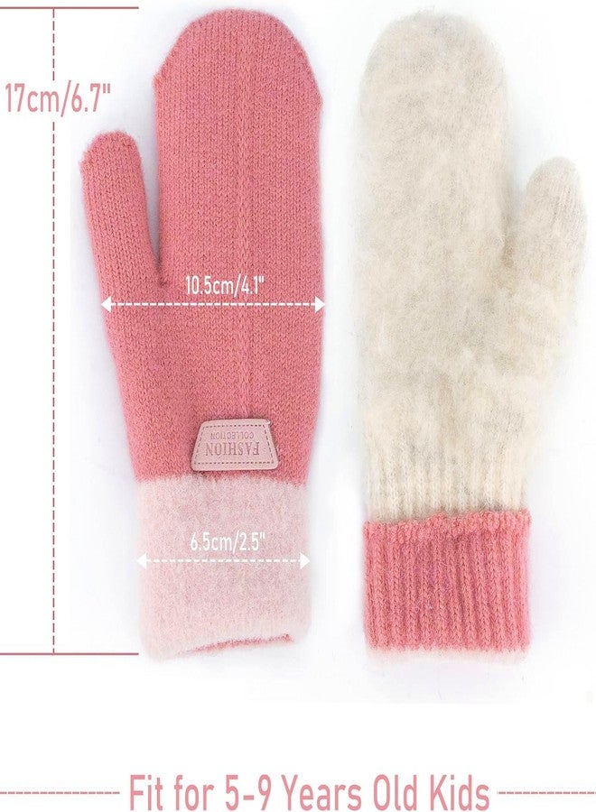 Mealah Kids Winter-Warm-Knit-Mittens for Boys-Girls - Double Layer Thick Warm Outdoor Gloves for 5-10Years Kids - Image 2