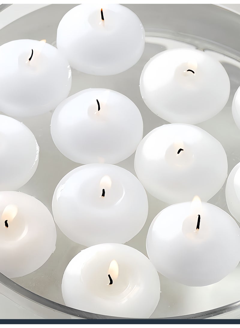 90 Pcs White Floating Candles, Smoke-Free Odorless, 1.5 Hours Burning Time, for Valentine's Day Weddings Holidays Home Decor - Image 5