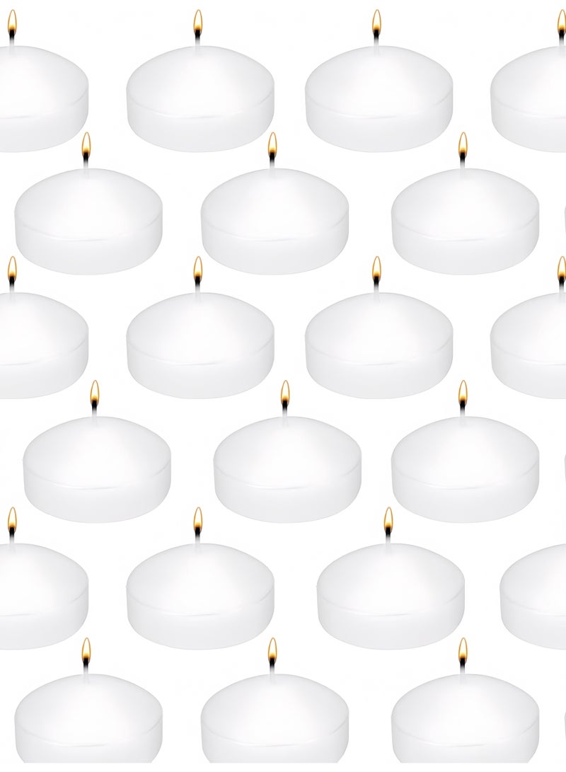 90 Pcs White Floating Candles, Smoke-Free Odorless, 1.5 Hours Burning Time, for Valentine's Day Weddings Holidays Home Decor - Image 2