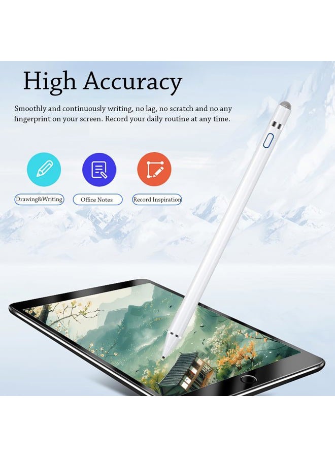 CMARS Active Stylus Pens for Touch Screens, Rechargeable Universal iPad Pencil, Pen for iPad/iOS/Android/iPad Air/Pro/Mini/iPhone/Samsung/Lenovo and More - Image 3