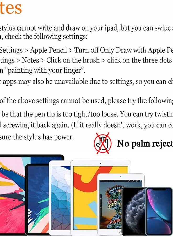 CMARS Active Stylus Pens for Touch Screens, Rechargeable Universal iPad Pencil, Pen for iPad/iOS/Android/iPad Air/Pro/Mini/iPhone/Samsung/Lenovo and More - Image 2