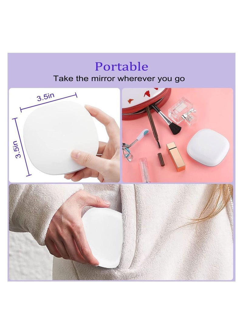Y&D Makeup Mirror with Light, Travel 2-Sided Rechargeable, 3 Colors Brightness Dimmable, 1X/5X Magnification Lighted Pocket Mirror, Portable Folding for Travel, Office  - Image 5