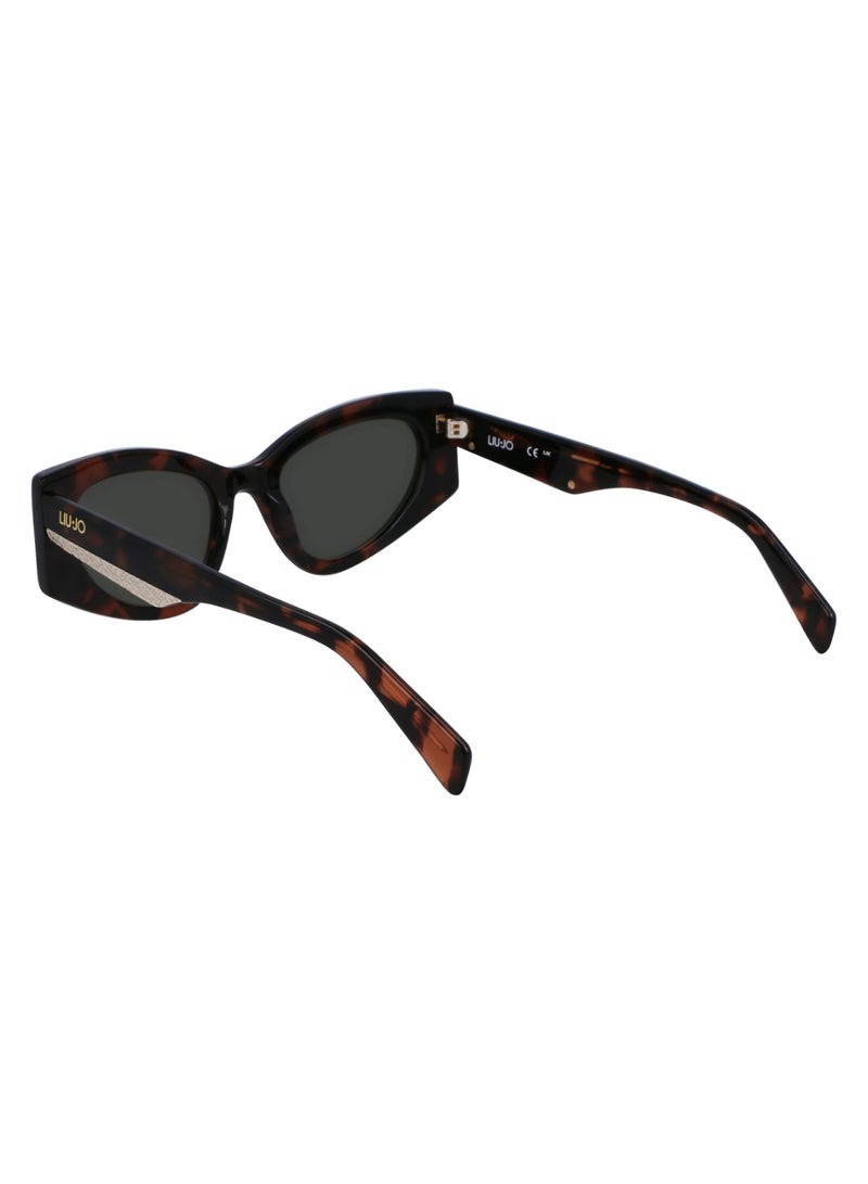 Liu Jo إطار كامل من المعدن والأسيتات نظارات شمسية ليو جو LJ792S 5220 (242) بني داكن - Image 5