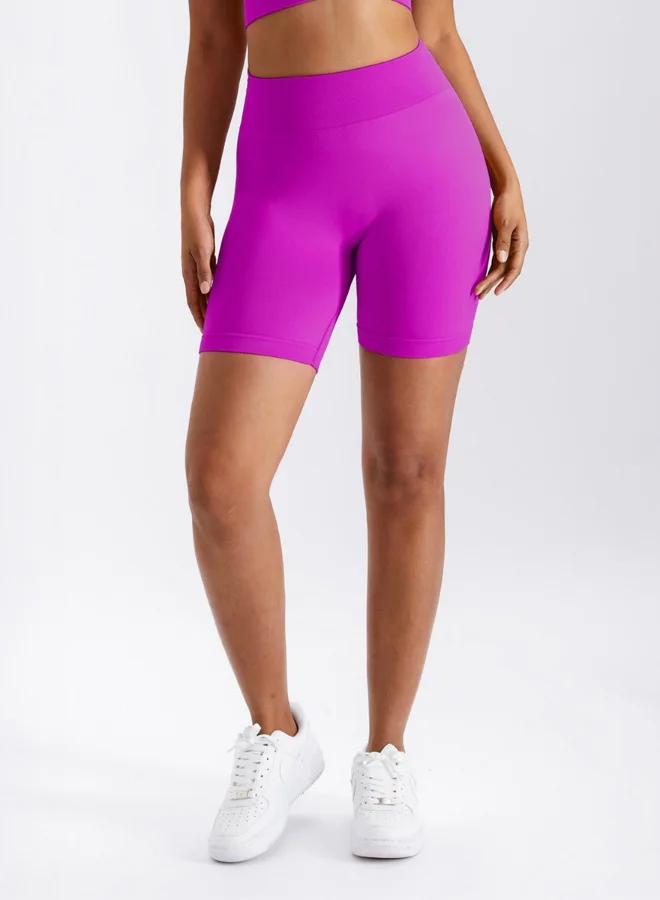 كون.يوغا KAWN YOGA Womens High Waist Contour Seamless Workout Sport Yoga Shorts Tummy Control.