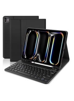 Keyboard Case for iPad Pro 13 inch 2024 M4, Protective Case with Pencil Holder and Detachable Wireless Keyboard for iPad Pro 13 inch (Black) - pzsku/Z6717EF30C1D3D6BCA052Z/45/_/1726504454/2e3bf90b-ea52-4618-9fd2-3055b0cf03cf