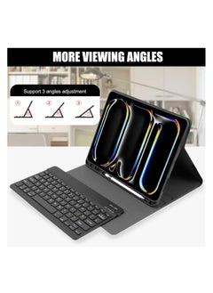 Keyboard Case for iPad Pro 13 inch 2024 M4, Protective Case with Pencil Holder and Detachable Wireless Keyboard for iPad Pro 13 inch (Black) - pzsku/Z6717EF30C1D3D6BCA052Z/45/_/1726504486/b415f63a-adcd-4fe0-80b0-bfd6a1902785