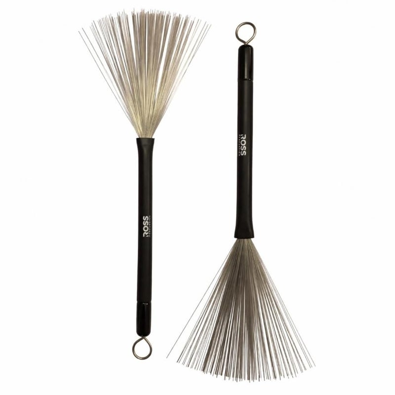 ROSS Drumheads ROSS Percussion Retractable Wire Drum Brushes Adjustable Spread Jazz Acoustic Pair - Image 1