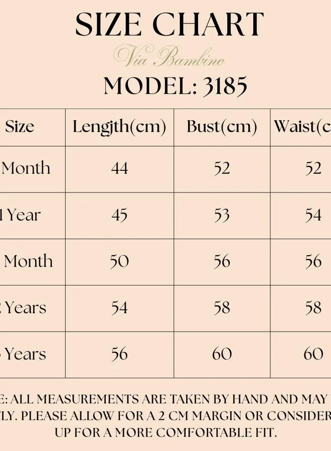 فيا بامبينو Flower Baby Dress Salmon 3185