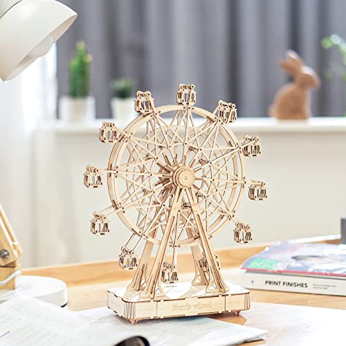 Rowood 3D Puzzles for Adults, Model Kits for Adults, Wooden Music Box,DIY Craft Kits Gifts on Birthday Christmas - Ferris Wheel (232 PCS) - Image 2
