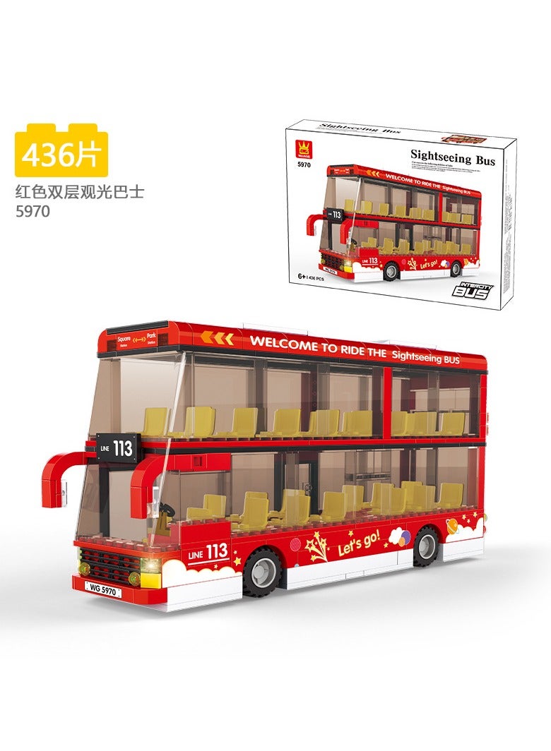 Bus Building Set Toys Gifts for Boys,436 Pieces