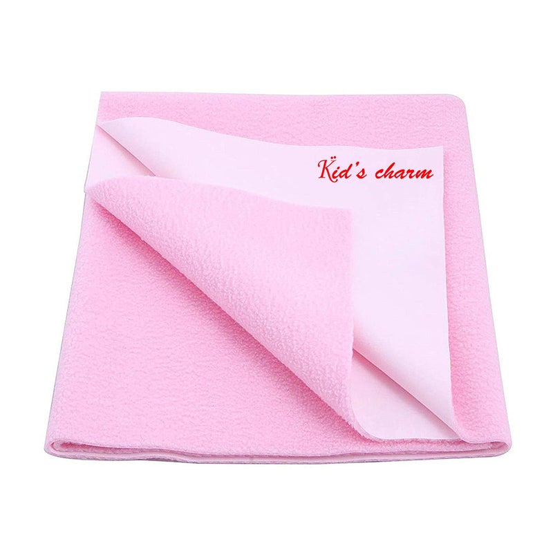 Kid's Charm Kids Charm Instant Dry Water Proof and Reusable MatBed ProtectorAbsorbent Dry Sheets 140cm X 100cm Large Baby Pink - Image 1